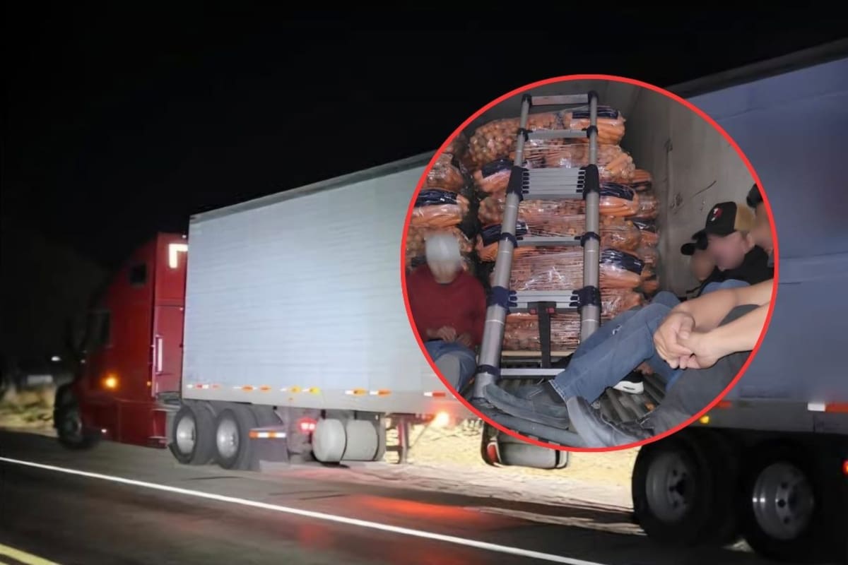 Detienen tractocamión con 11 inmigrantes cerca de Nogales, Arizona