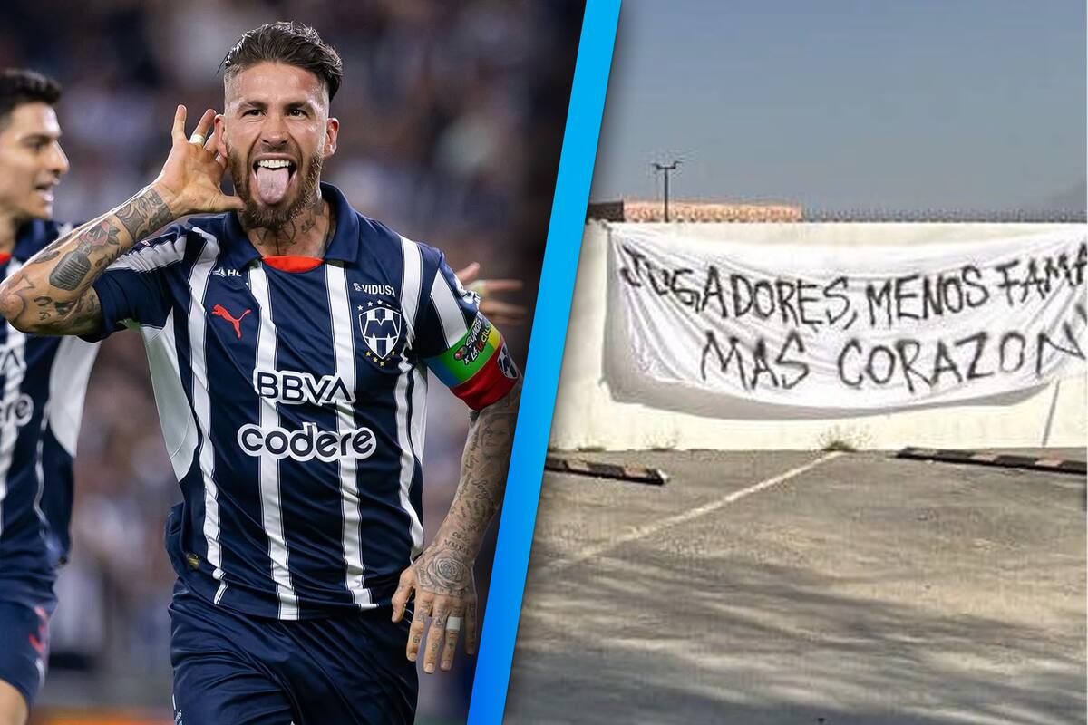 Aficionados de Rayados cuelgan mantas de protesta a las afueras del club: “Menos fama, más corazón”