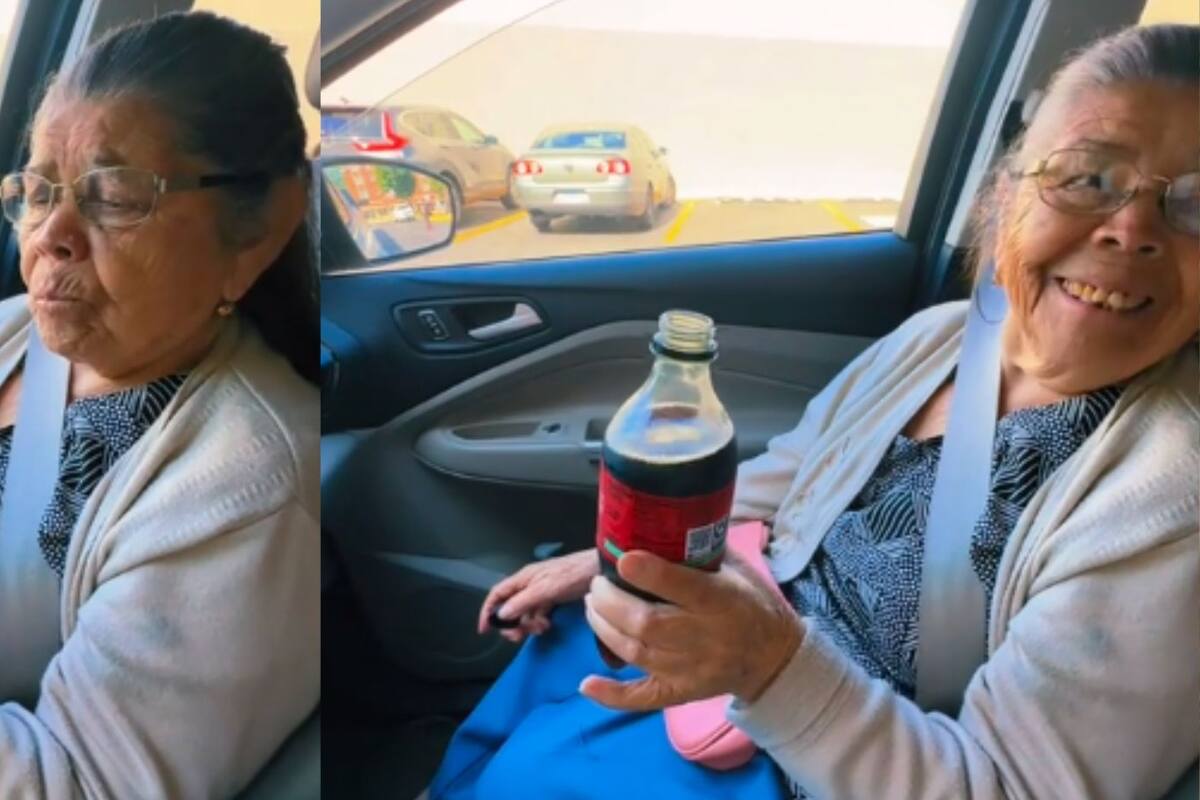 Mujer de tercera edad se viraliza por su amor por el refresco