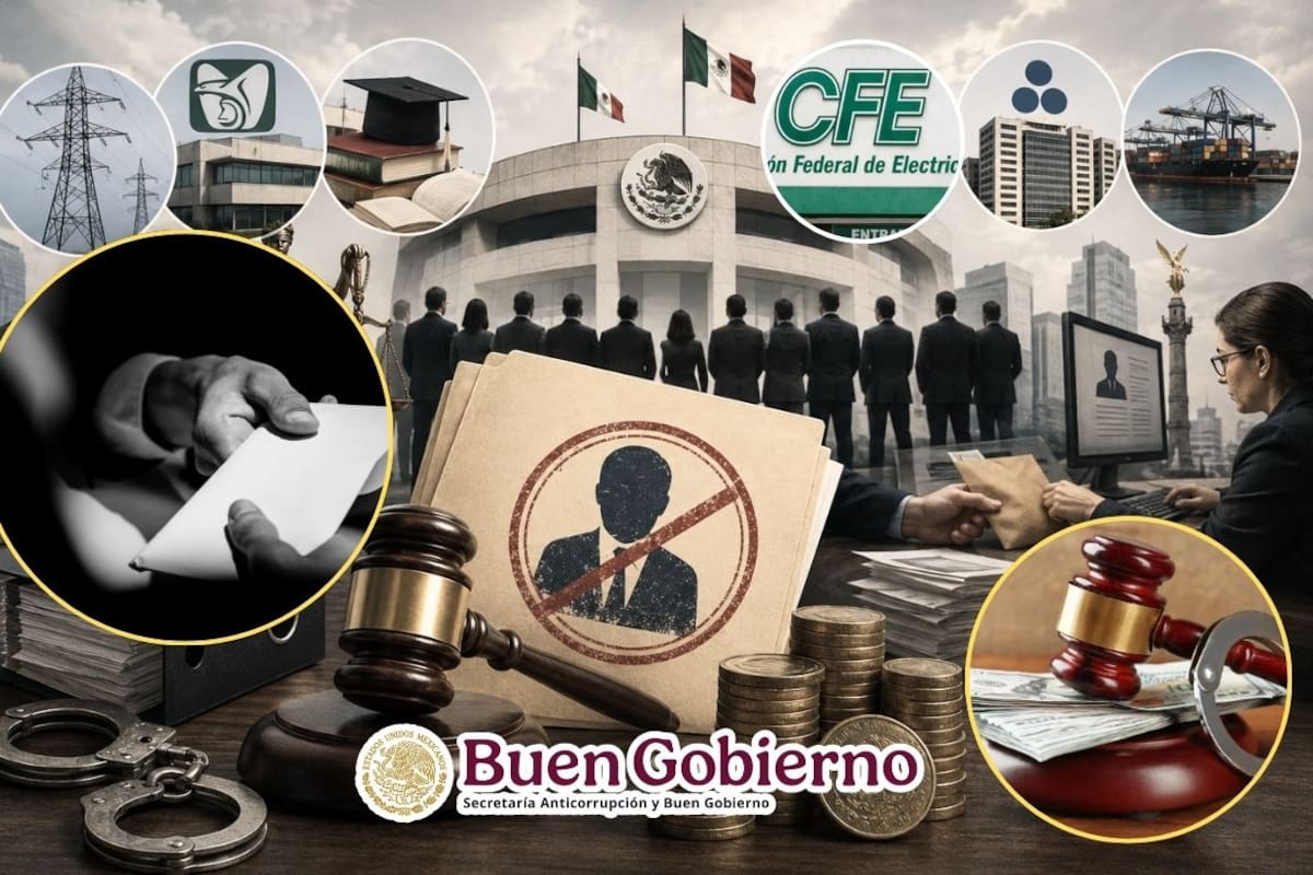 Desde 30 días hasta 20 años de inhabilitación: 39 funcionarios de CFE, IMSS, SEP y BanBien, sancionados por corrupción