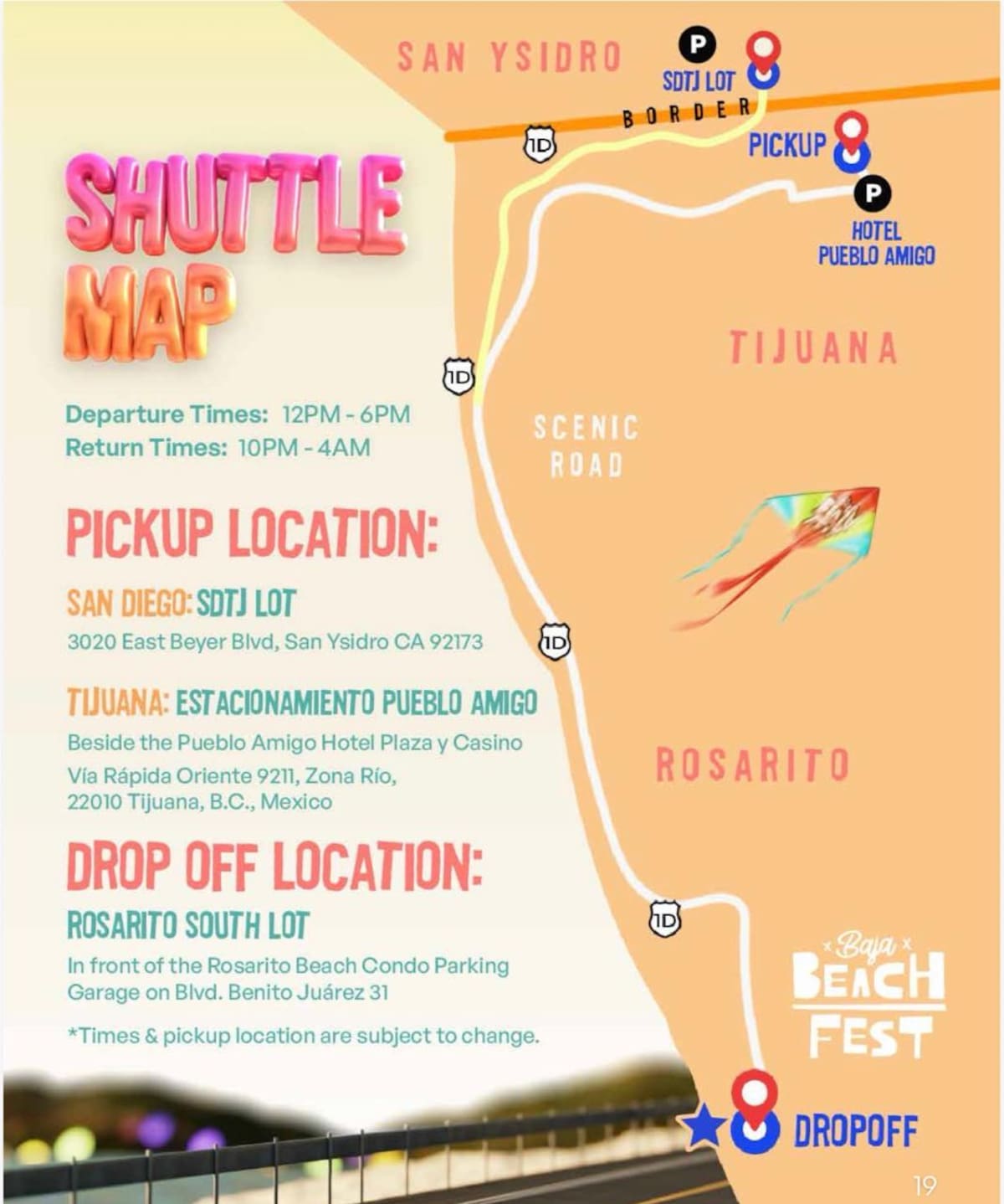 Para utilizar estos transportes, será indispensable presentar el boleto de acceso al festival. Foto: Cortesía