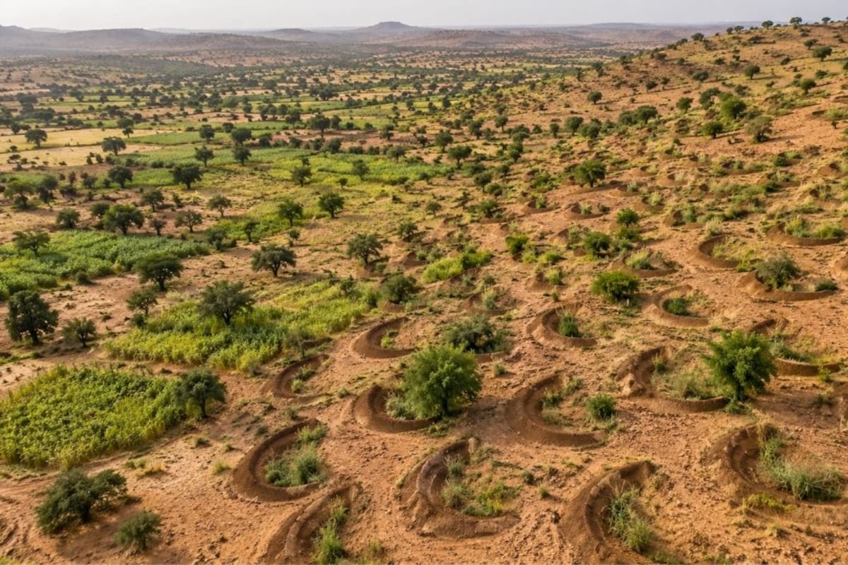 Excavaron cientos de miles de “medias lunas” en uno de los lugares más secos del planeta y años después, los acuíferos subieron, volvió la vegetación y aparecieron más nubes
