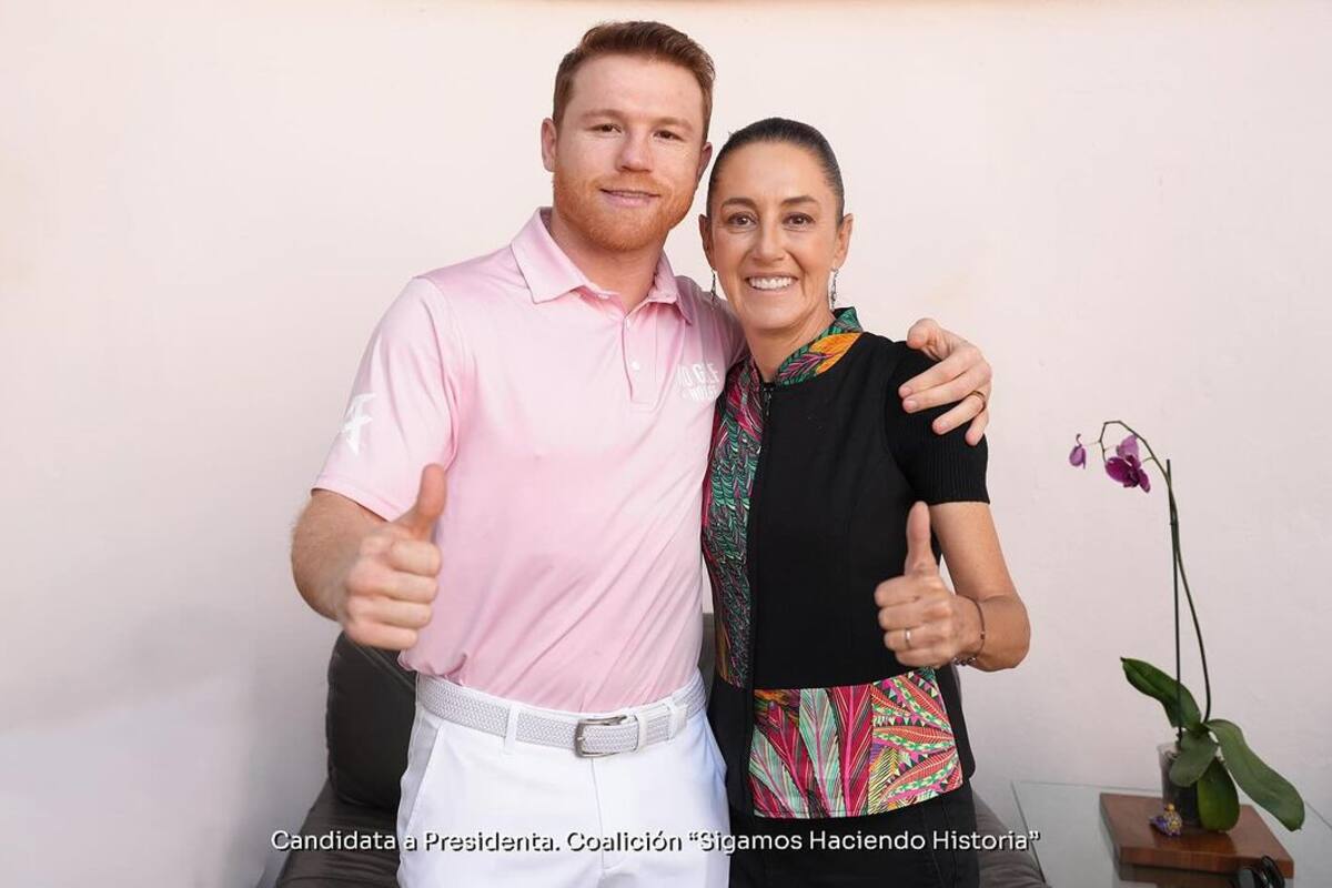 “Yo sé que va a ganar”, le dice “El Canelo” a Claudia Sheinbaum
