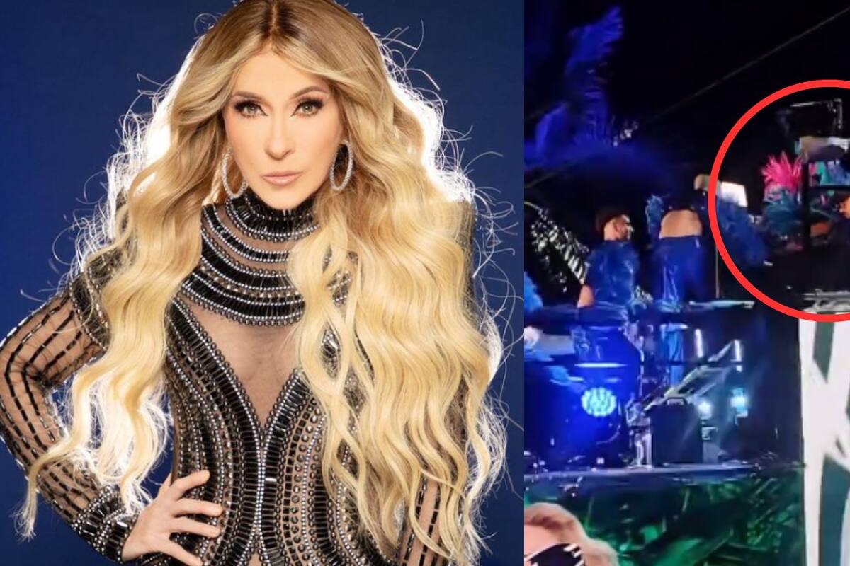 Yuri sufre caída durante el Carnaval de Veracruz y regaña al chofer