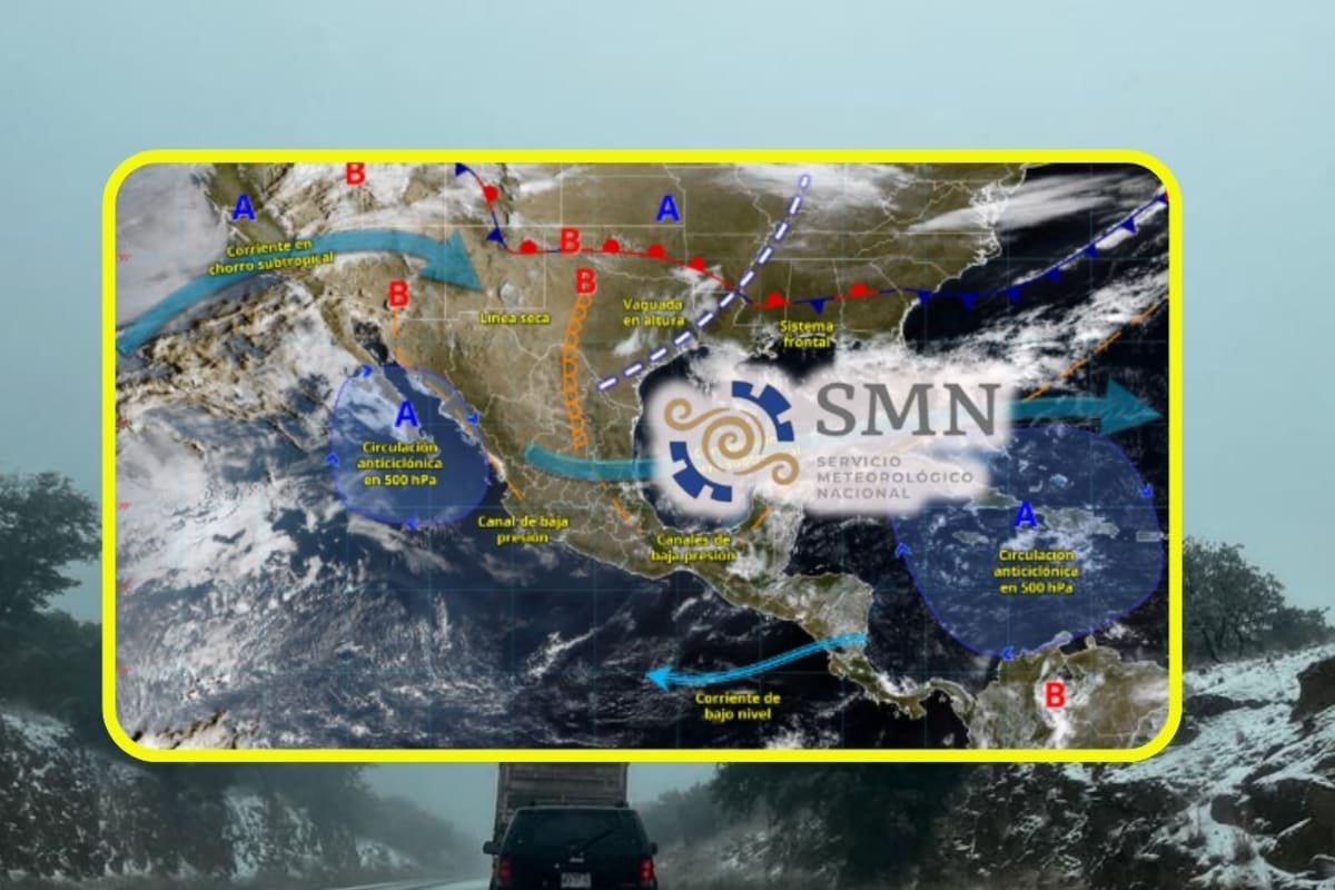 Frente frío 41 y su gran masa de aire polar “congelarán” estas ciudades lunes y martes con lluvias de hasta 150 mm, rachas fuertes de 120 km/h, posibles nevadas y heladas de -5°C