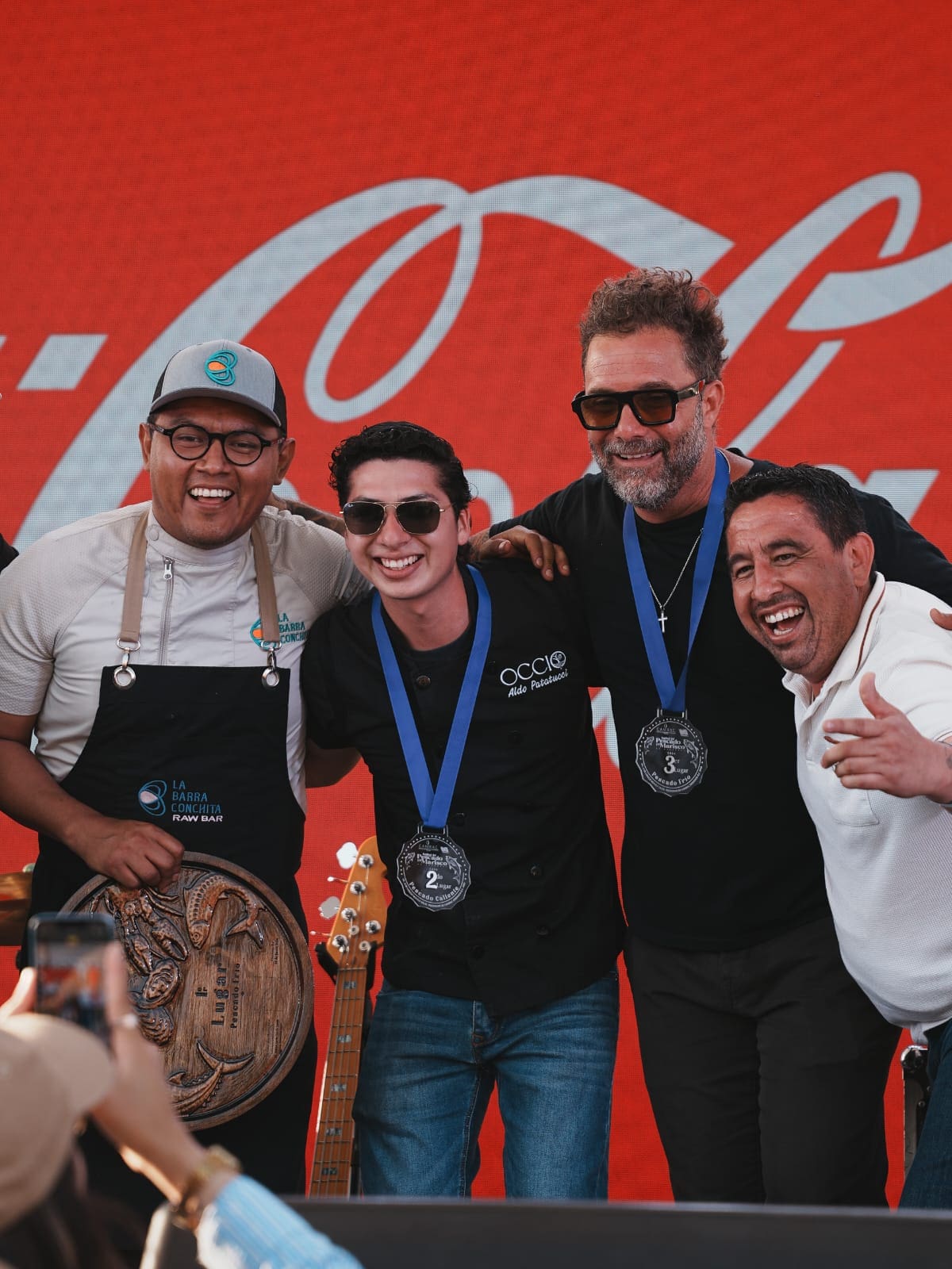 El chef Aldo Patatuchi obtuvo el segundo lugar en la categoría de pescados y mariscos calientes, representando a la delegación rosaritense en uno de los eventos culinarios más importantes de Baja California. Foto. Cortesía