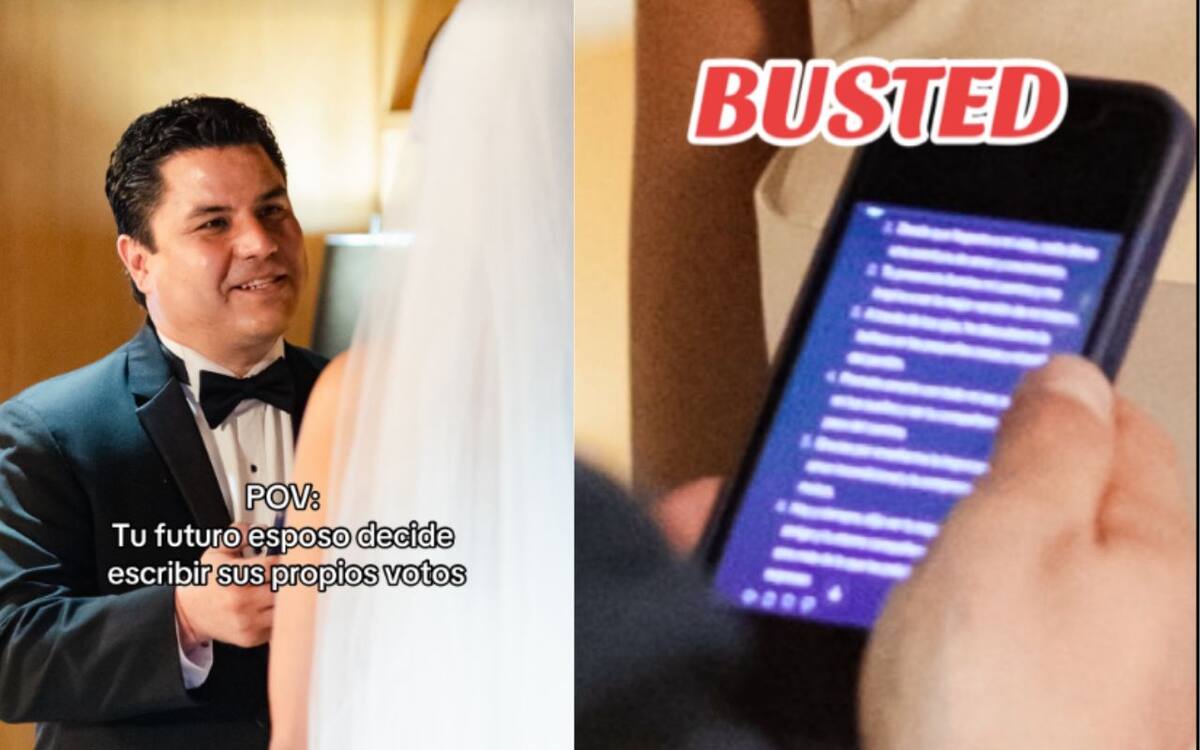 El video ha sido objeto de polémica ante quienes critican la falta de creatividad o compromiso por parte del novio (TikTok)