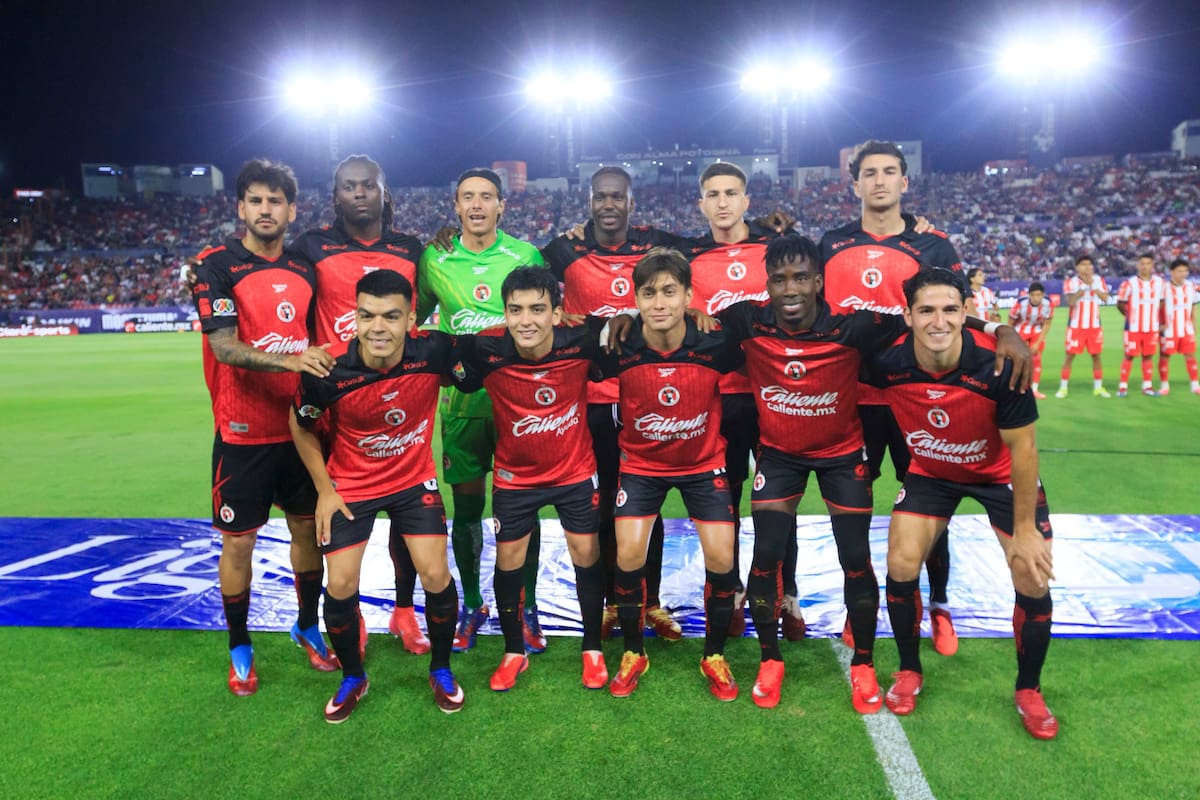 El once titular de los Xolos de Tijuana durante su visita a San Luis Potosí para la jornada 3 del Apertura 2026 de la Liga MX. (Foto: Archivo GH)