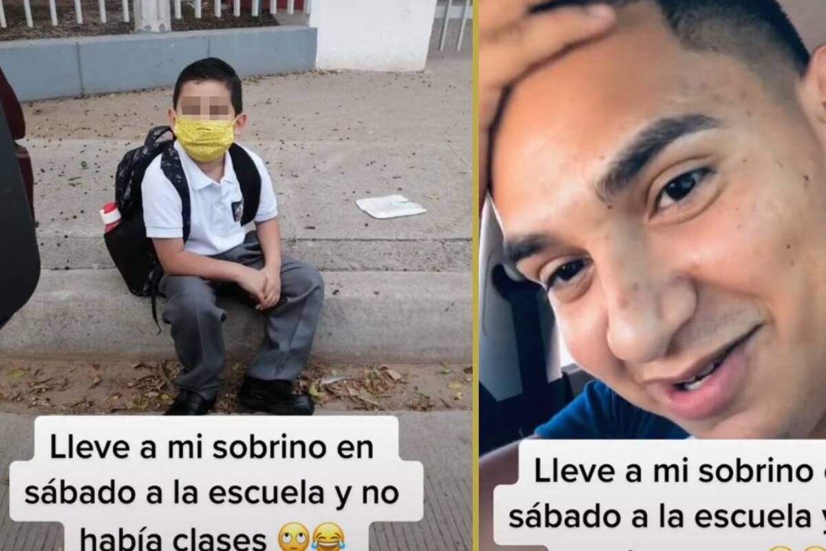 TIKTOK: ¡Por distraído! Hizo madrugar a su sobrino y lo llevó a la escuela en sábado