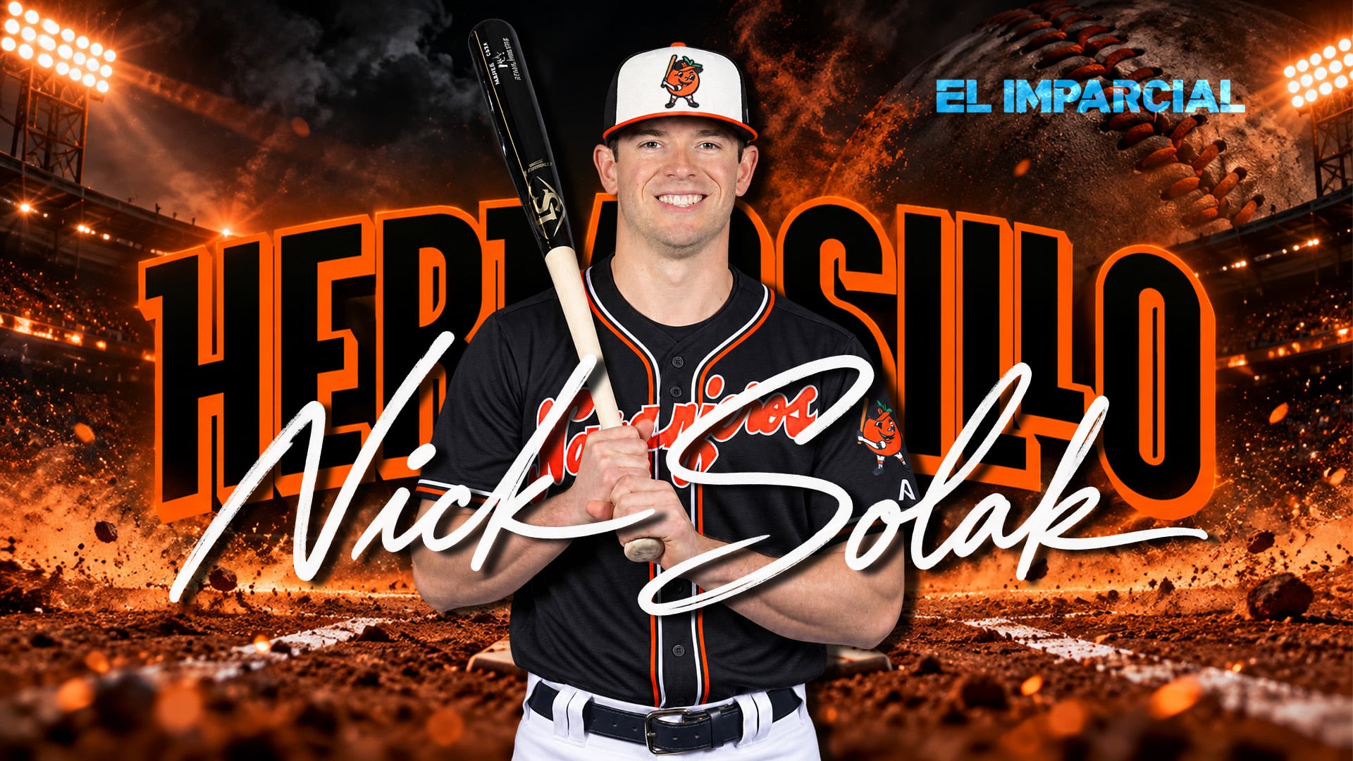 Nick Solak, segunda base de los Naranjeros de Hermosillo. (Foto: Especial GH)