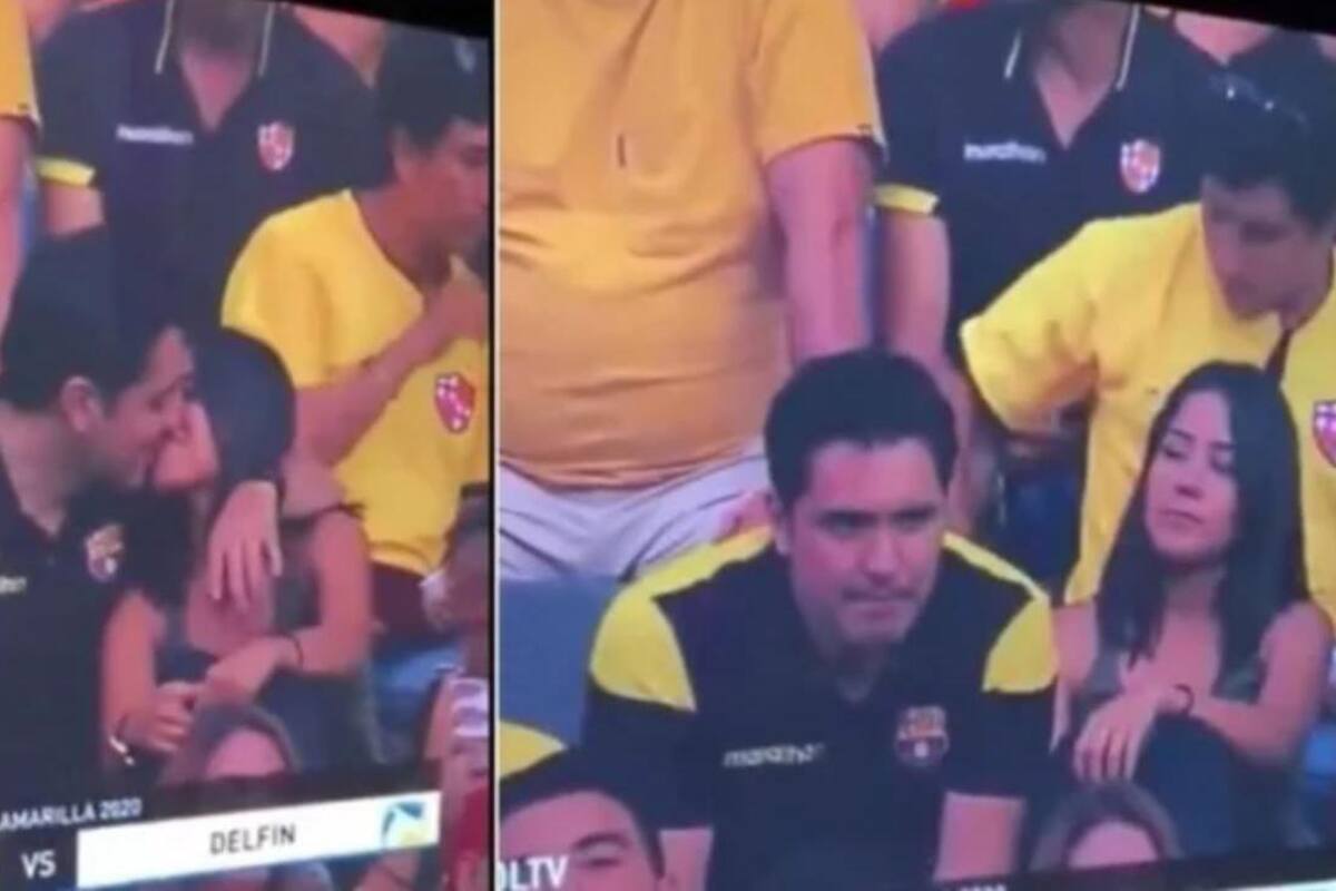 Mujer que recibió flores de hombre captado en "Kiss Cam" aclara todo