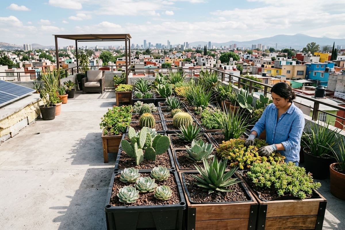 Especialistas revelan cómo usar plantas y maceteros de bajo riego en el techo para reducir el calor y el consumo de energía en el hogar