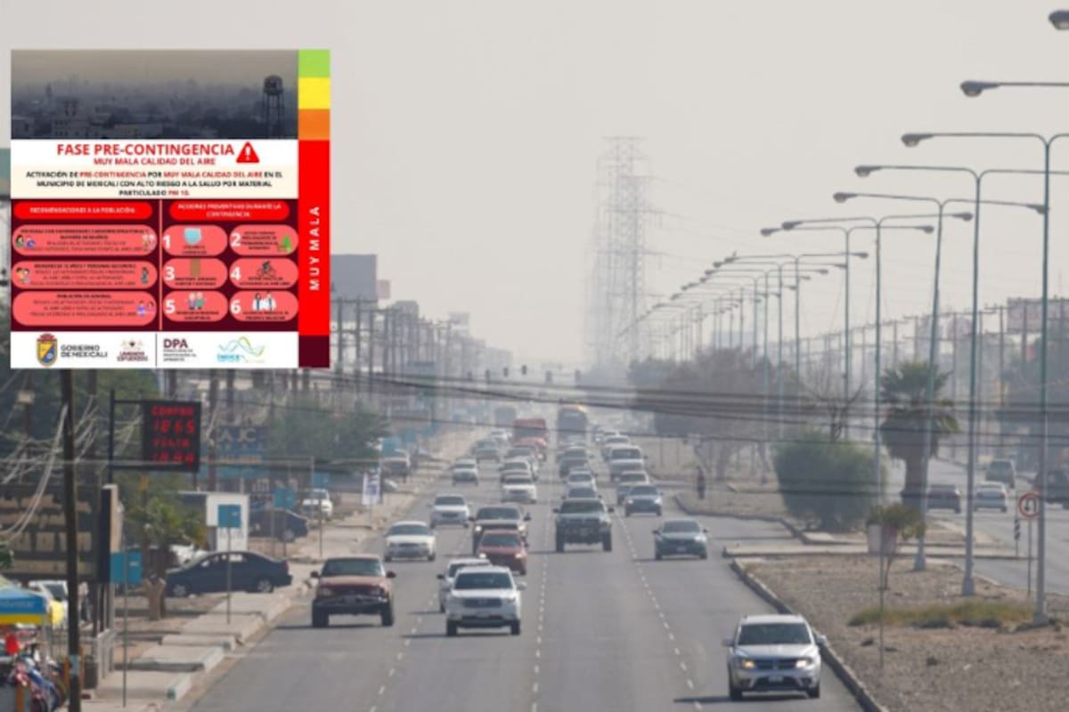 Activan pre-contingencia ambiental en Mexicali por mala calidad del aire; piden evitar actividades al aire libre