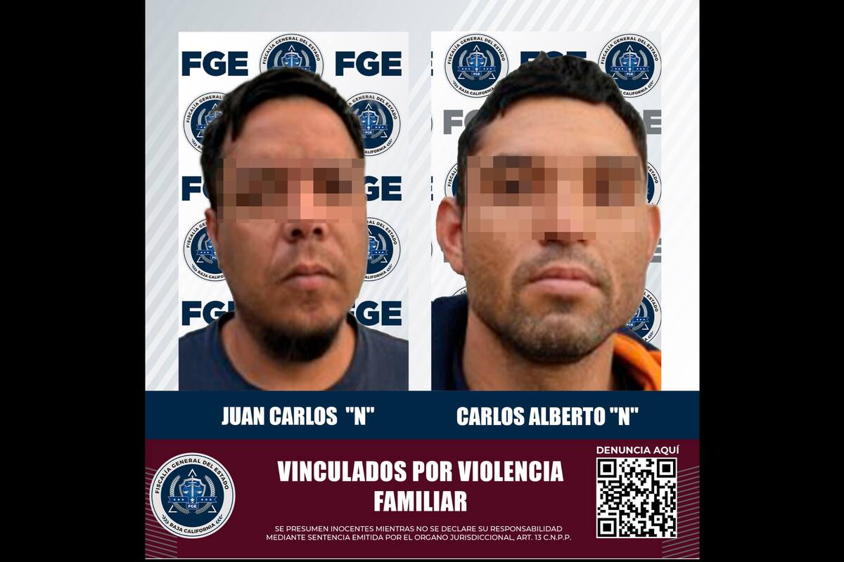 Dan prisión preventiva a dos hombres por violencia familiar