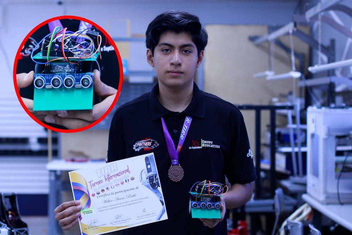 Joven de 16 años lleva su talento a competencia internacional de robótica
