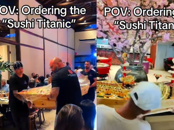 Sushi Titanic: el platillo que se volvió emblemático por llevar cientos de piezas de sushi a la mesa a bordo de un barco