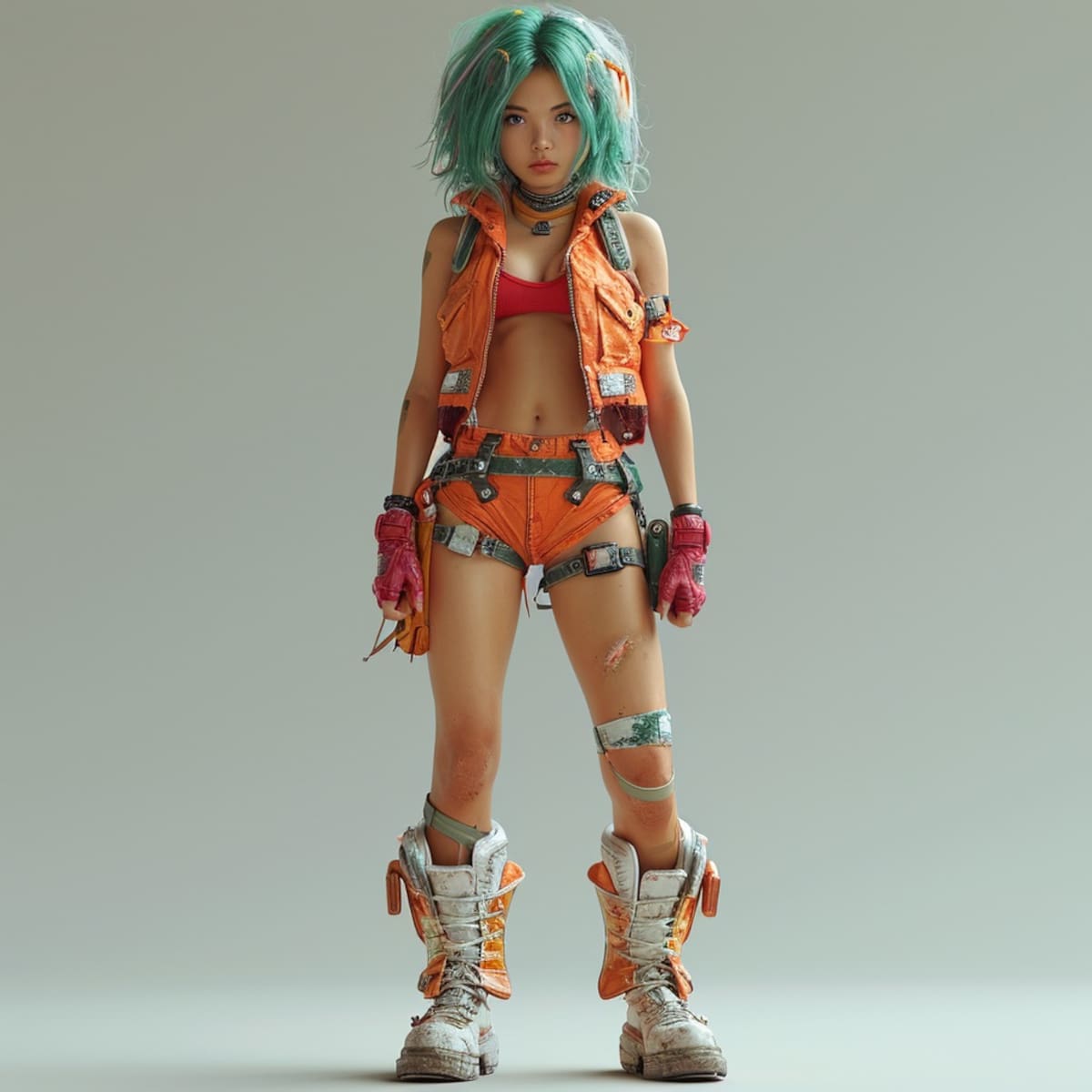 Midjourney resalta la belleza de Bulma con atuendos atrevidos y hermosos, mostrando una interpretación única del icónico personaje de Akira Toriyama.