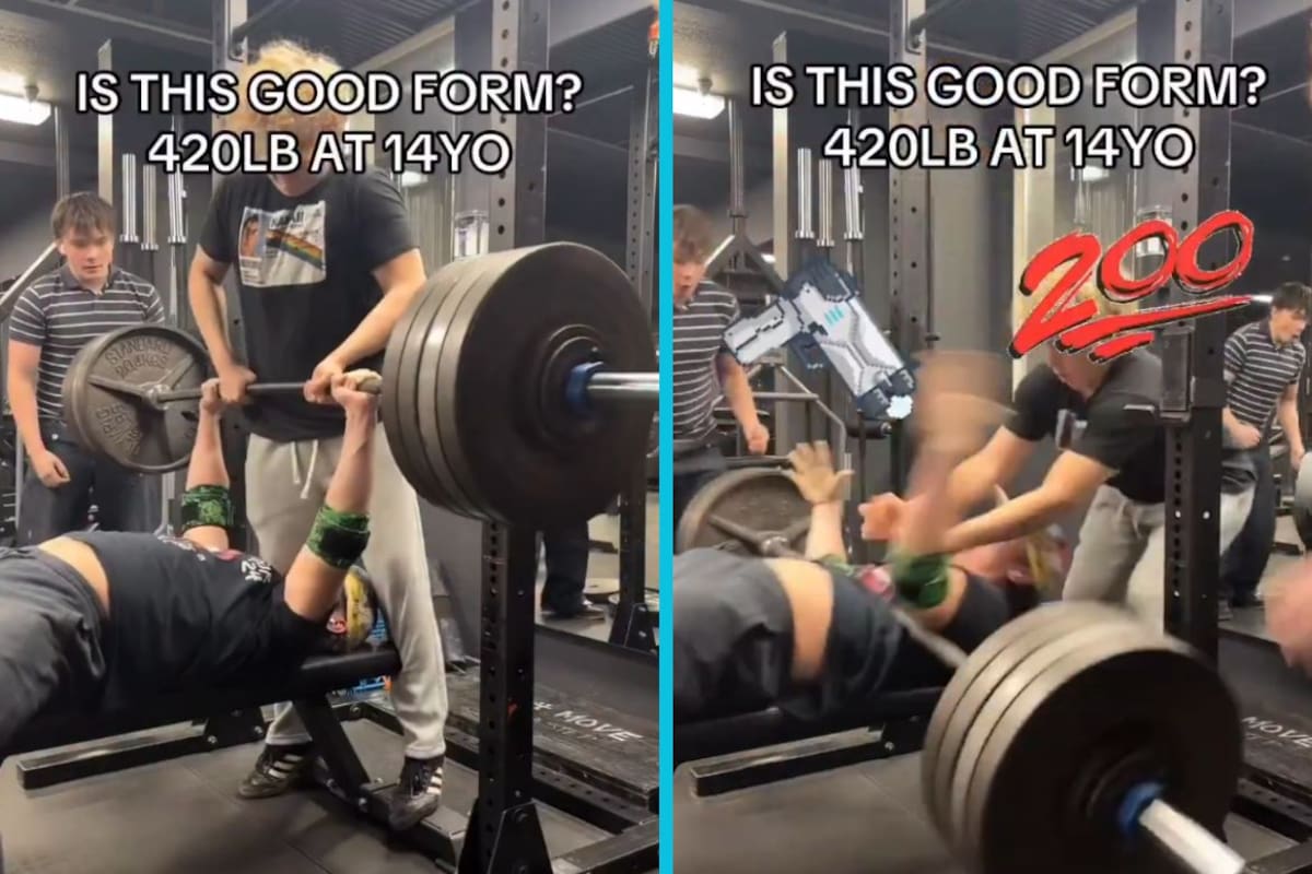 Adolescente de 14 años sale ileso tras caerle una barra de 190 kilos en el pecho en un gimnasio de Washington (VIDEO)