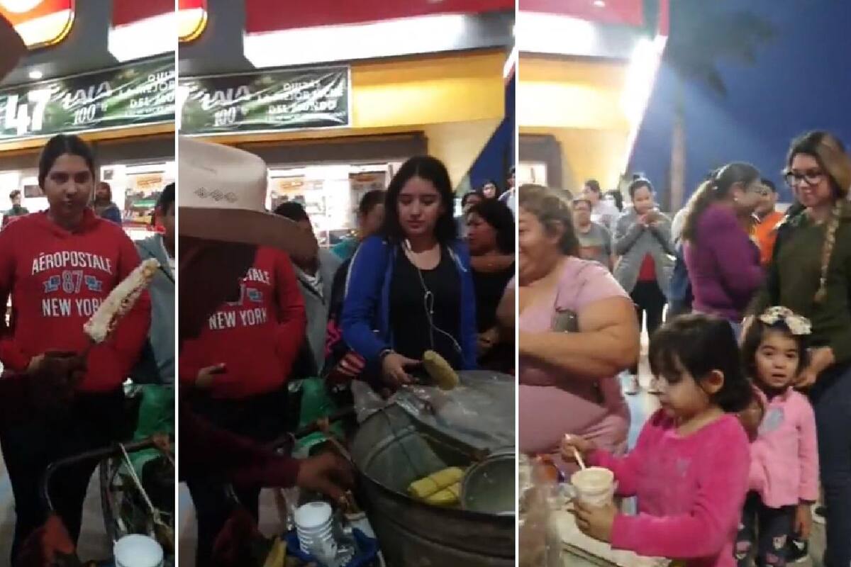 Don Joaquín acaba con todos sus elotes y la gente lo llena de buenos comentarios