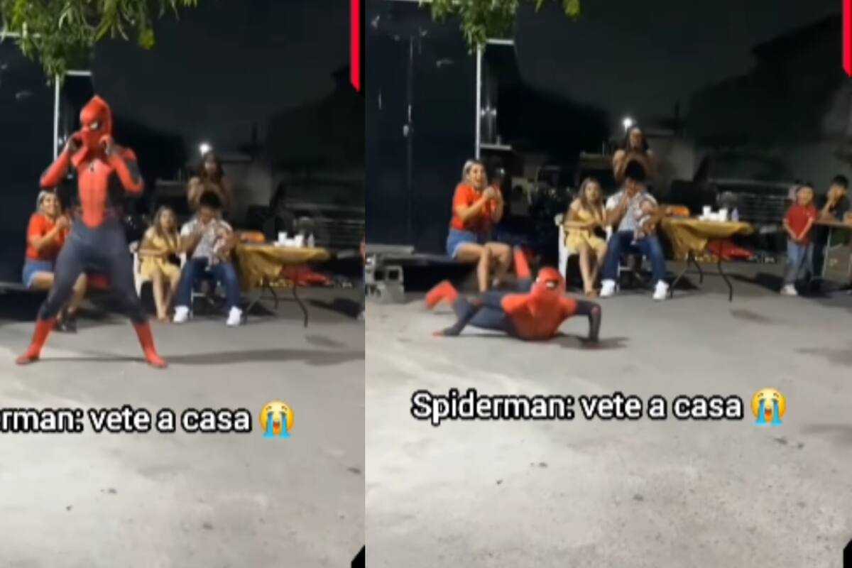 “El silencio de las personas lo hace peor”: animador disfrazado de Spiderman sufre aparatosa caída y nadie sabe cómo reaccionar
