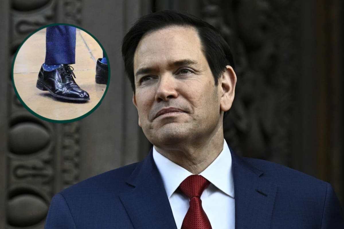 Marco Rubio se volvió viral tras aparecer con zapatos regalados por Donald Trump que parecían quedarle grandes; la imagen generó memes y debate político en redes