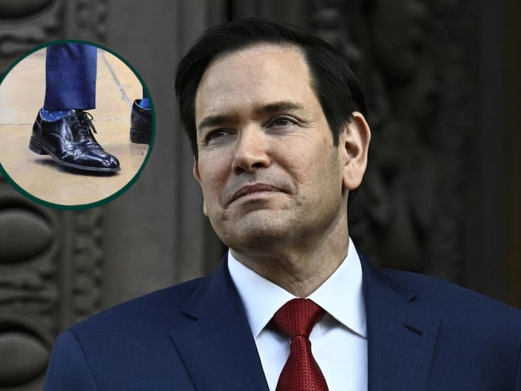 Marco Rubio se volvió viral tras aparecer con zapatos regalados por Donald Trump que parecían quedarle grandes; la imagen generó memes y debate político en redes