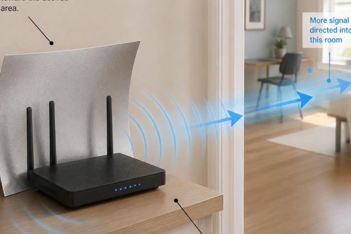 El papel aluminio detrás del router puede dirigir mejor el Wi-Fi: por qué funciona y cuándo no resolverá los puntos muertos