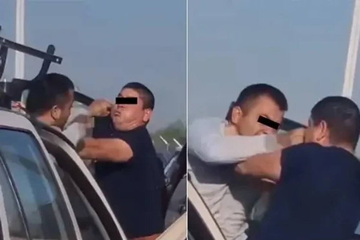 VIDEO: Automovilistas se enfrentan a golpes en plena avenida “no ceder el paso”