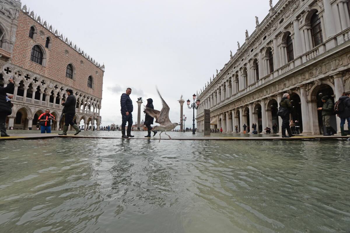 Agua comienza a descender en Venecia tras nuevo día de inundaciones