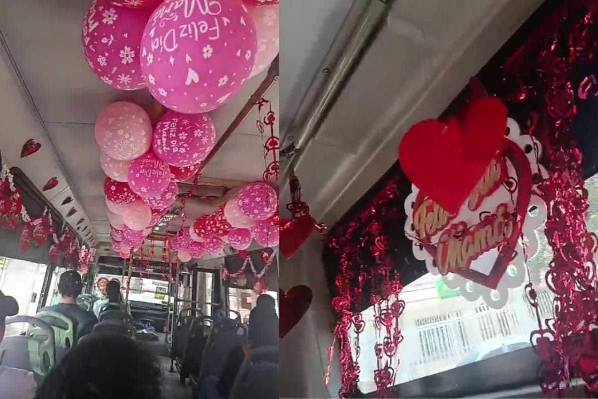 Video viral: chofer convierte su autobús en homenaje para las madres y emociona a pasajeros en Colombia