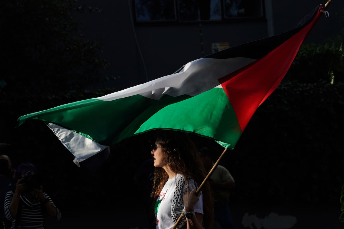 Manifestantes en Ciudad de México exigen la liberación de connacionales detenidos en Israel