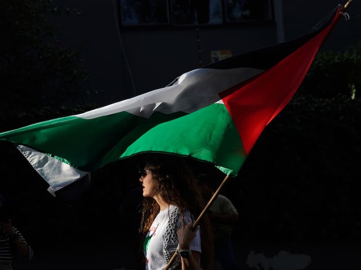Manifestantes en Ciudad de México exigen la liberación de connacionales detenidos en Israel