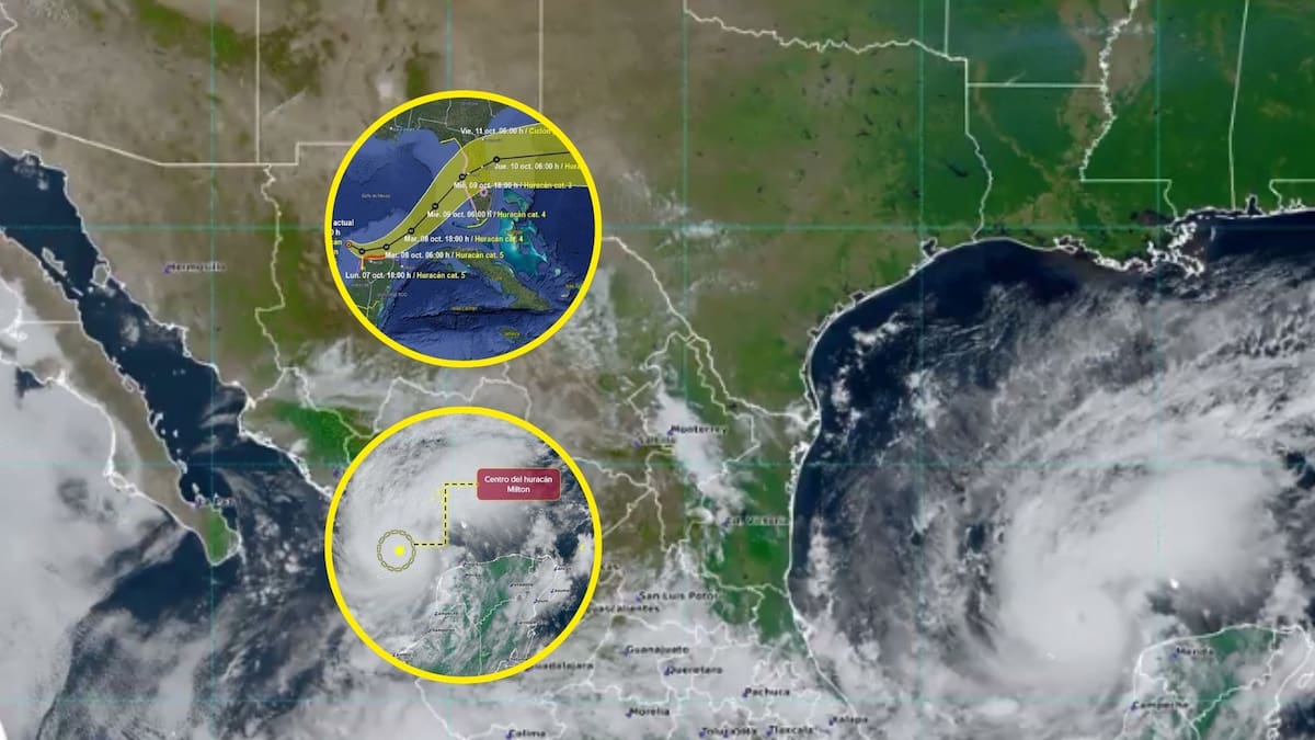 Huracán "Milton" cerca de las costas mexicanas / cortesía de Conagua