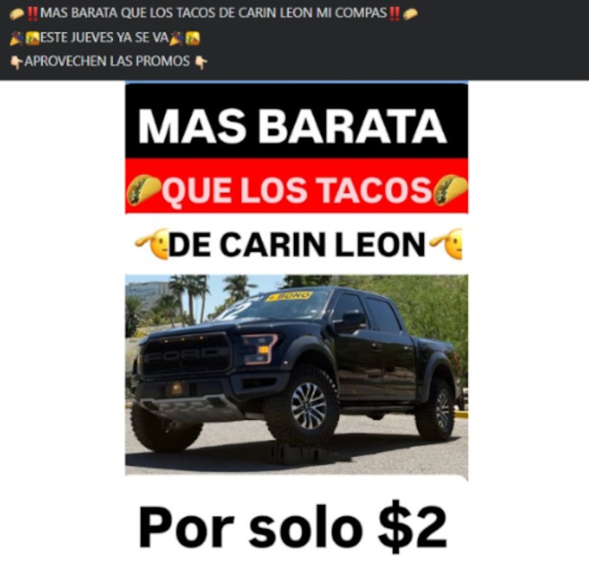 Usuarios en redes sociales reaccionaron con memes al menú de la taquería vinculada a Carín León, especialmente por el precio de un taco de frijol.