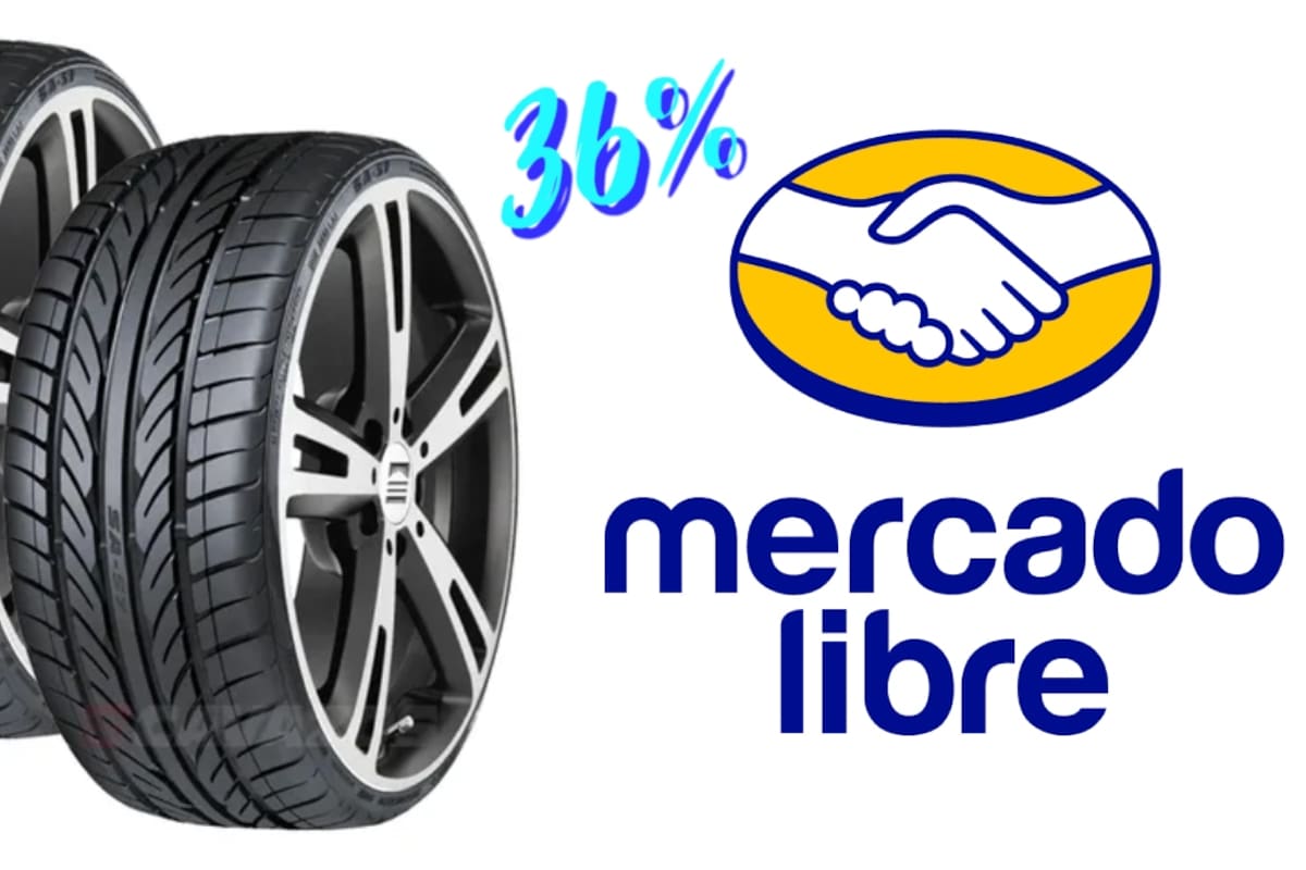 Paquete de 2 llantas con 36% de descuento en Mercado Libre