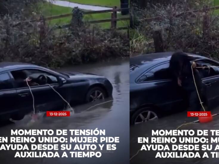Impactante: Mujer pide auxilio desde su automóvil atorado en aguas profundas; no podía salir