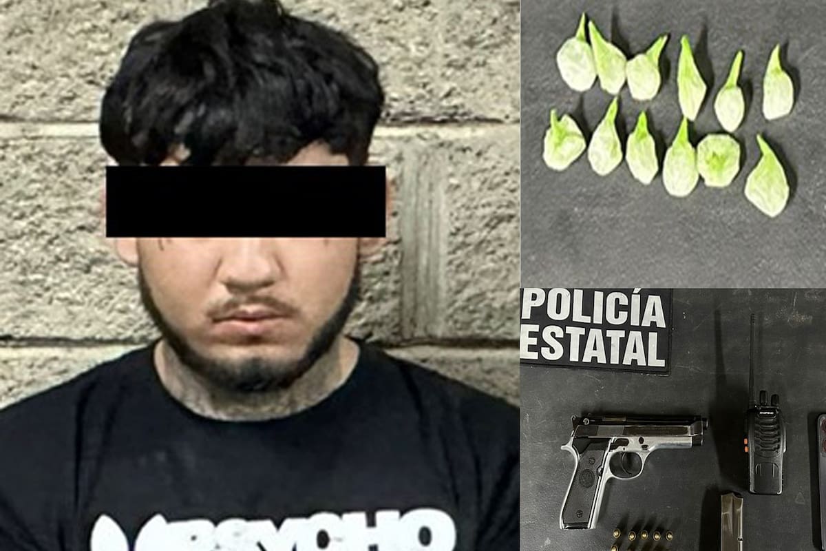 Detienen a joven de 19 años en Hermosillo con arma de fuego y narcóticos en colonia Puerta del Rey