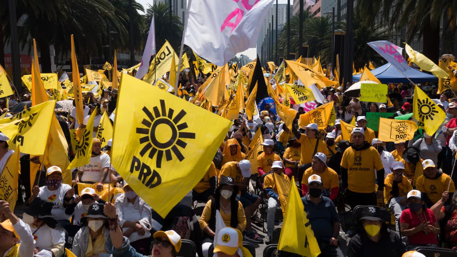 Imagen de archivo de simpatizantes del PRD.