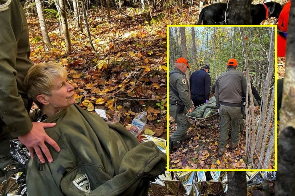 Rescatan a mujer de 72 años que sobrevivió cuatro noches en un gélido bosque gracias a su perro; fue encontrada junto a cadáver de su esposo