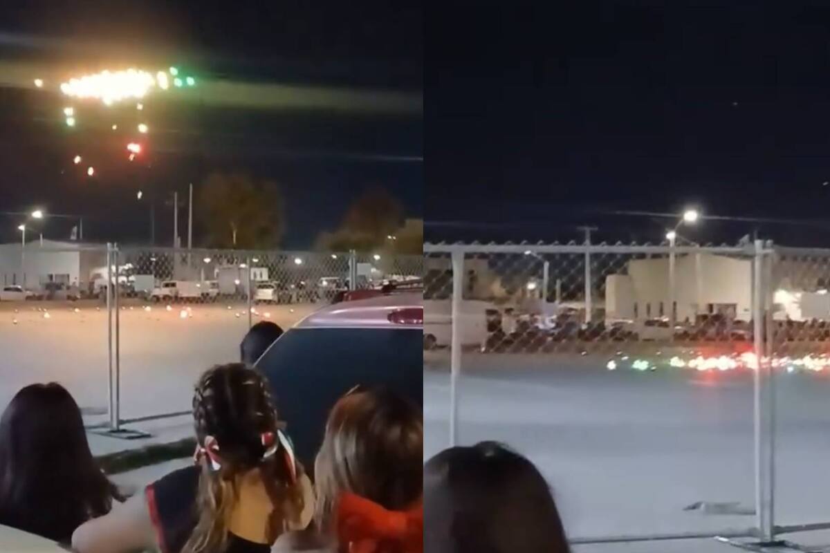 Show de drones en Coahuila termina fallando y se desploma durante celebración de fiestas patrias