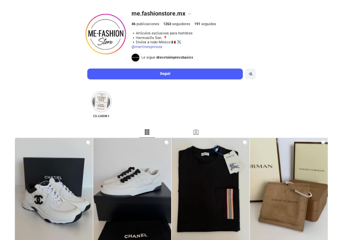 Carín León abre bazar en Hermosillo con ropa de lujo de su guardarropa | Foto: IG (@me.fashionstore.mx)