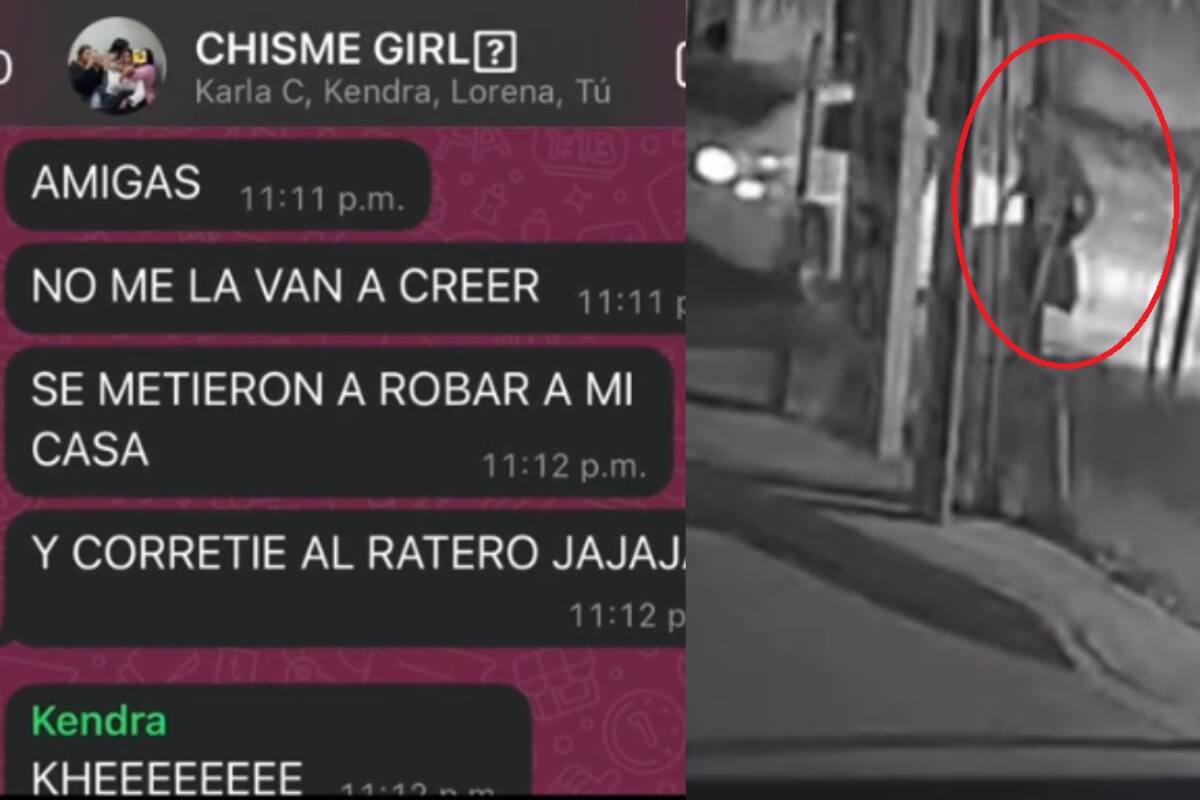 Joven sorprende a ladrón en su casa y, en lugar de asustarse, lo corretea