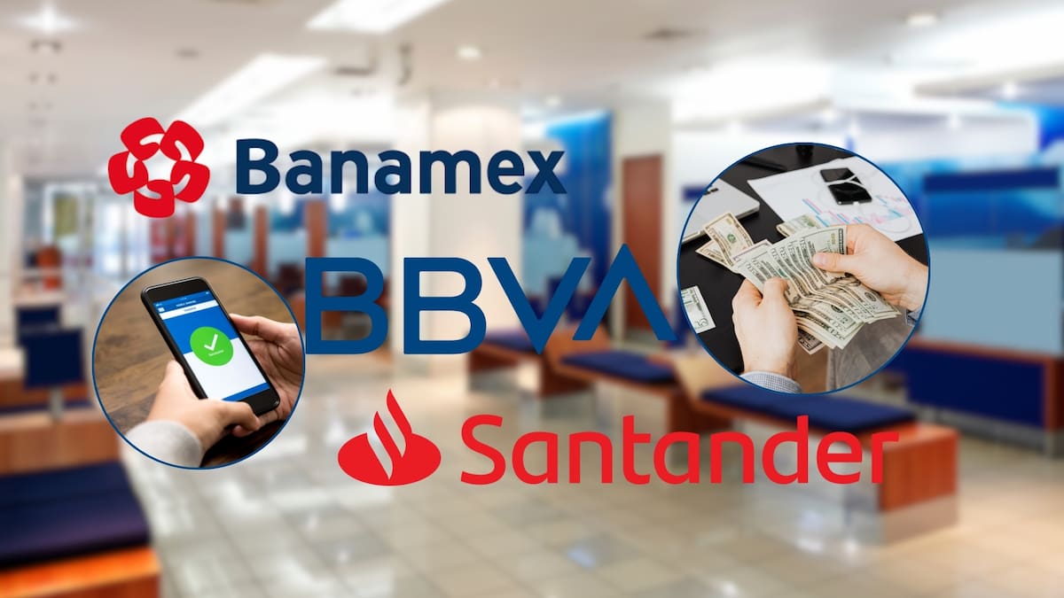 Banamex, BBVA y Santander, entre otros, implementarán el nuevo requisito en ventanilla a mediados de 2026. (Wikimedia Commons, Canva)