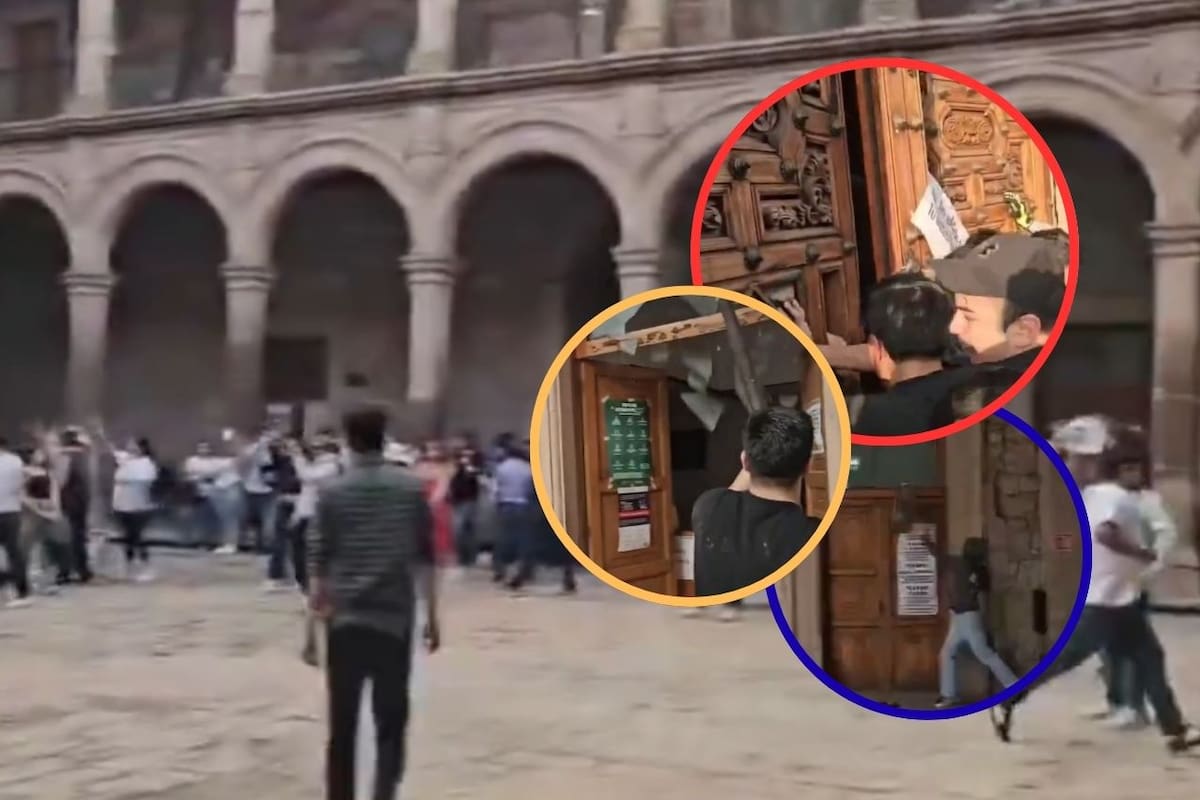 Fiscalía de Michoacán investiga daños en Palacio de Gobierno de Morelia: 8 detenidos por disturbios