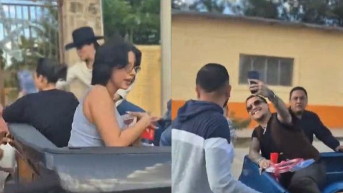 ¿Caridad o estrategia? Ángela Aguilar y Christian Nodal generan polémica por la forma en que entregaron juguetes en Zacatecas; señalan que el auto nunca se detuvo