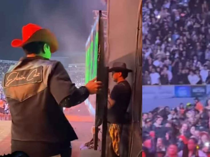 Eduin Caz rompe pantalla con botella en pleno concierto y se disculpa: “Mándenme a dónde deposito lo de la tele”