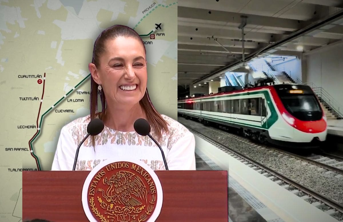 La presidenta Claudia Sheinbaum inauguró oficialmente el Tren Buenavista-AIFA, una nueva conexión ferroviaria de 41 kilómetros que permitirá viajar entre Ciudad de México y el aeropuerto en menos de una hora. | Foto: Captura de pantalla/Especial GH