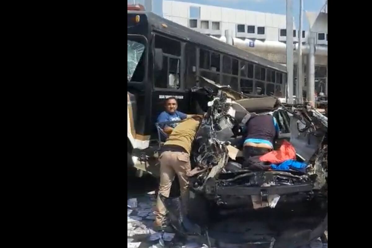 Brutal choque en la México-Toluca, autobús de la Policía Estatal se queda sin frenos, hay al menos 15 lesionados