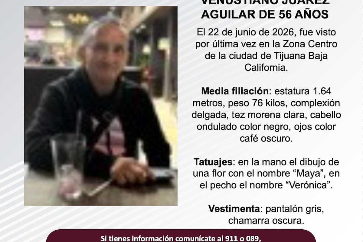 Se busca Venustiano Juárez Aguilar de 56 años