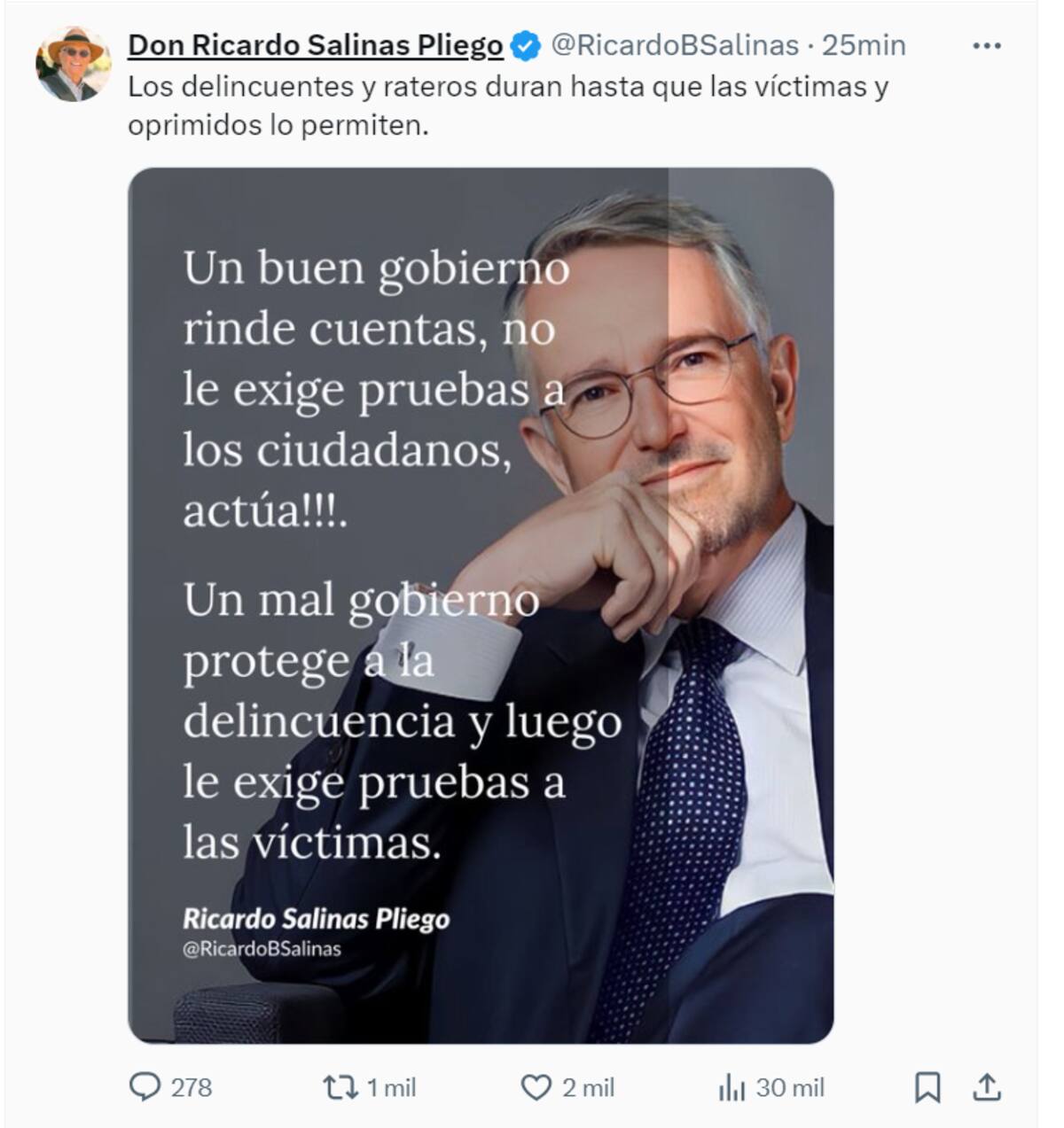 Ricardo Salinas Pliego señala como "mal gobierno" a la presidencia de AMLO tras pedirle pruebas ante acusaciones de "corrupción" y "extorsión" en SAT.